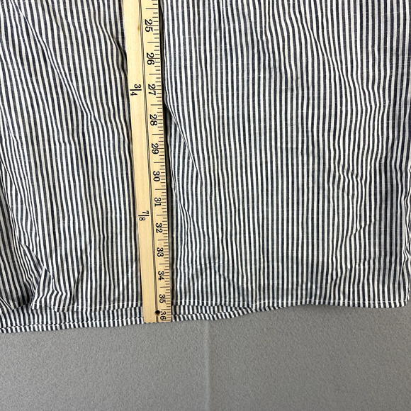 Savanna Jane Embroidered Tunic Top Women 1X Blue Floral Striped Boho Cottage NEW - Picture 5 of 16